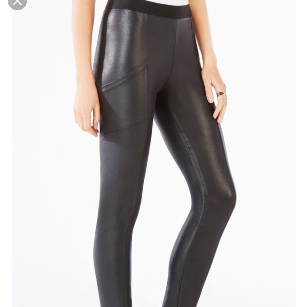 BCBG leather leggings